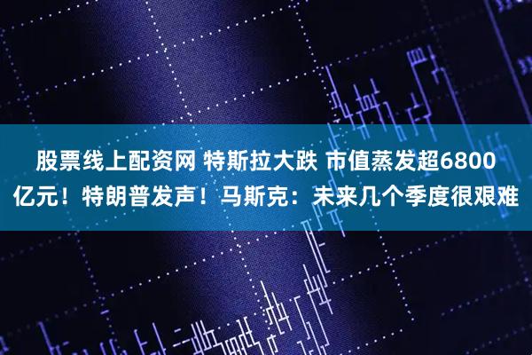 股票线上配资网 特斯拉大跌 市值蒸发超6800亿元！特朗普发声！马斯克：未来几个季度很艰难