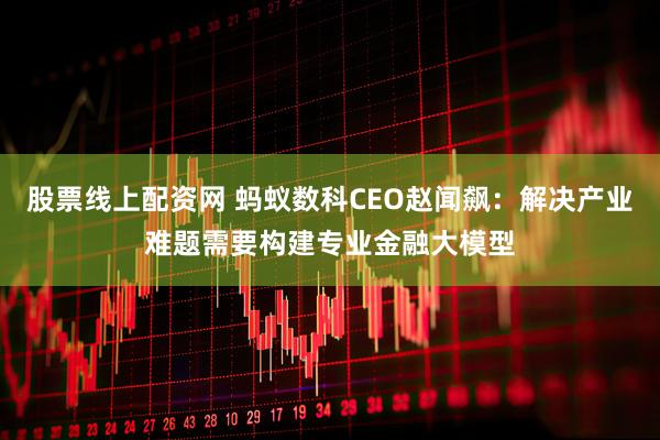 股票线上配资网 蚂蚁数科CEO赵闻飙：解决产业难题需要构建专业金融大模型
